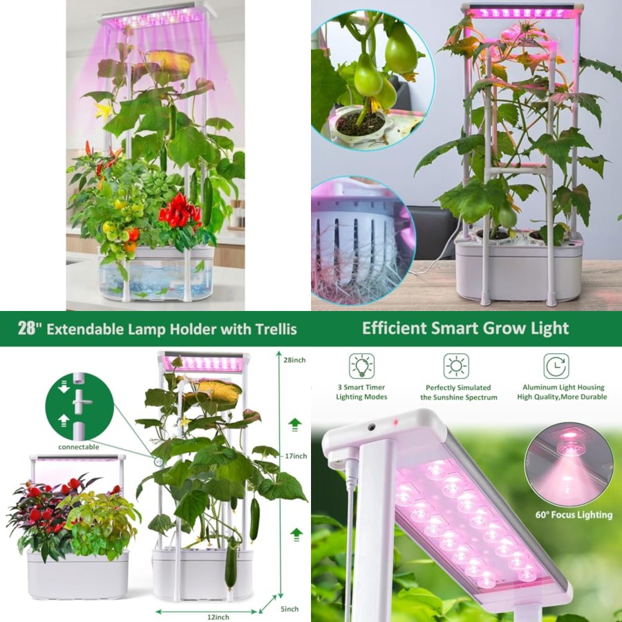 Smart Garden System - Hydroponics Growing System kit with Trellis,