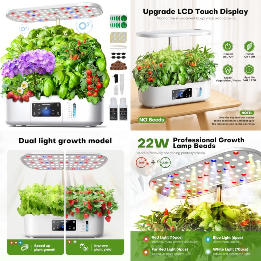 Hydroponic Grow Pod - Hydroponics Growing System Kit Indoor Herb