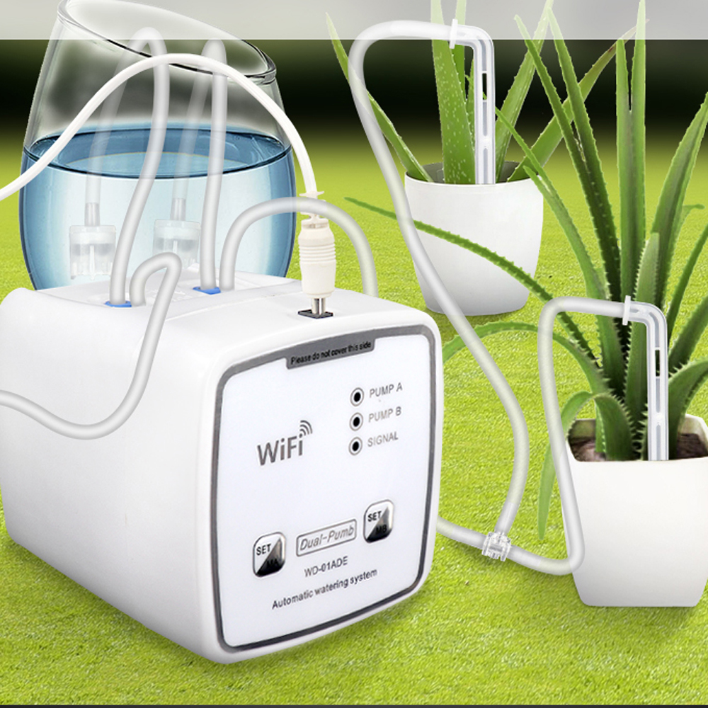 Smart Garden Water Timer - WIFI Intelligent Watering Device Double Pump