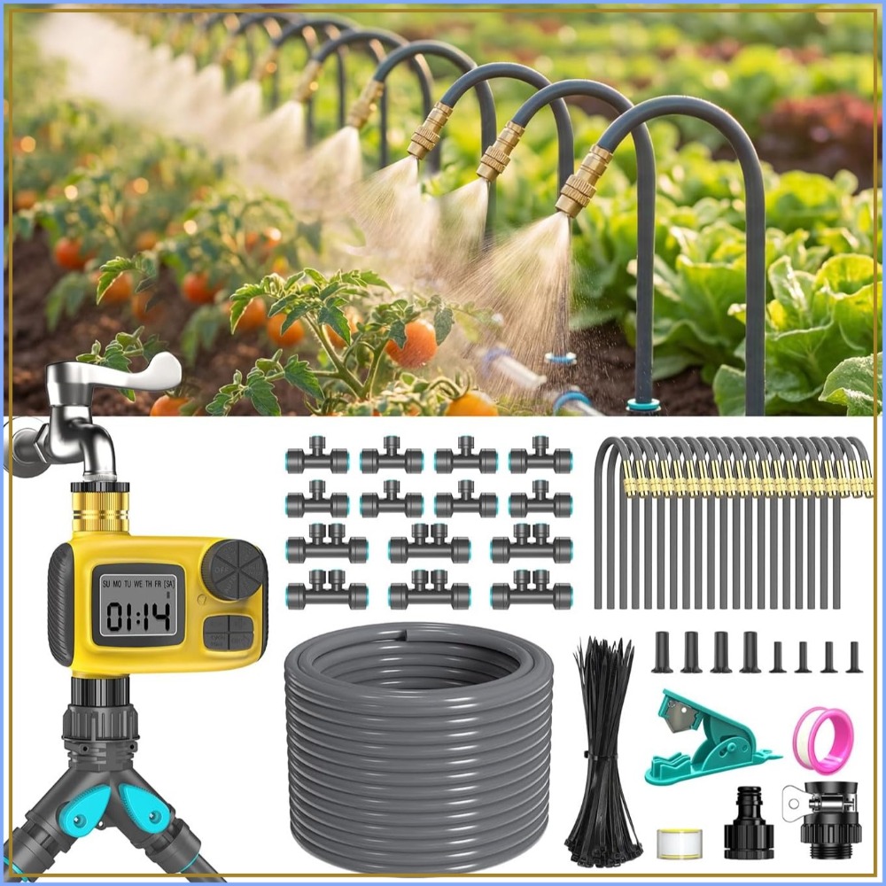 Smart Garden System - 98ft Drip Irrigation System Kit with