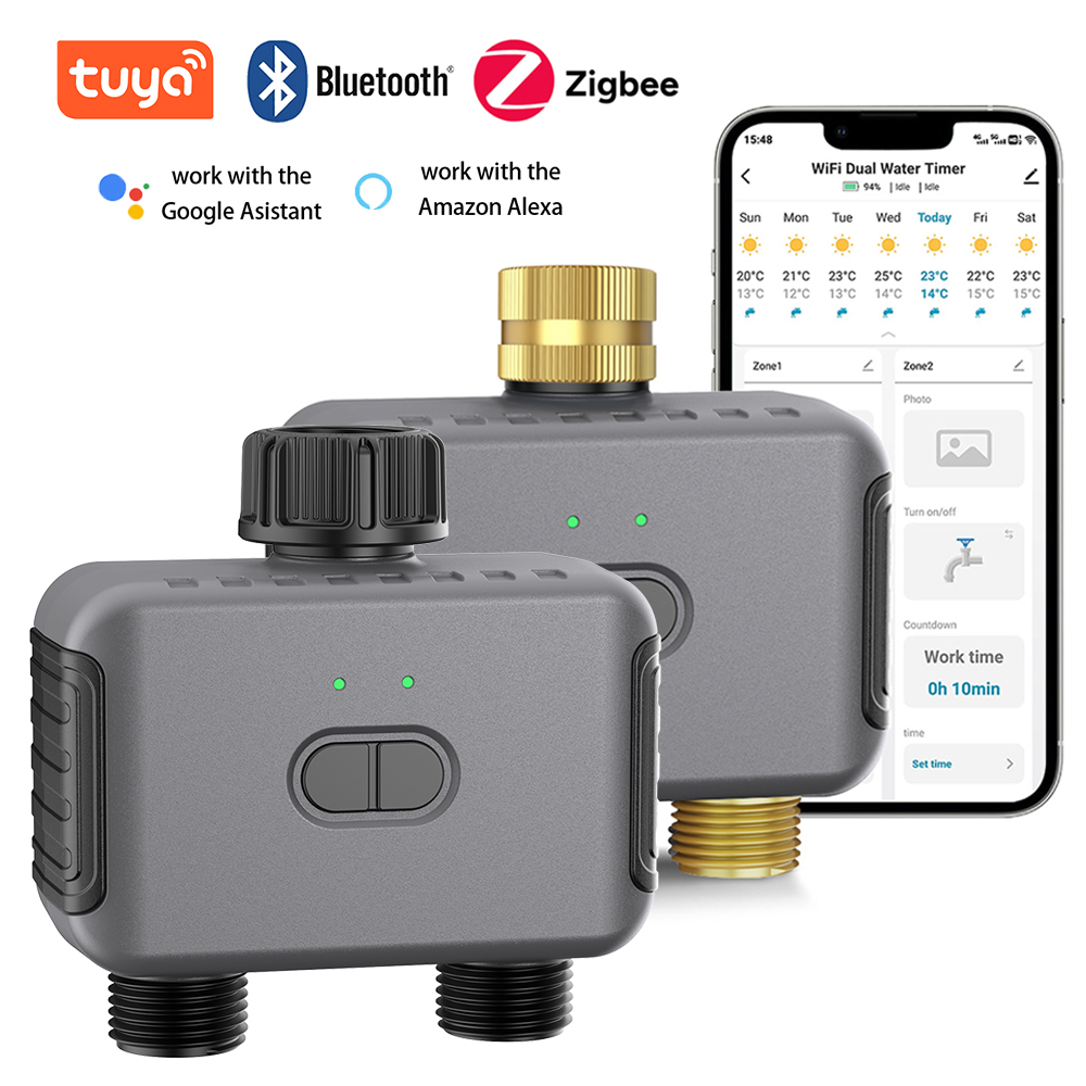 Tuya Smart Dual Water Timer Bl - огляд і ціна Smart Garden Water Timer