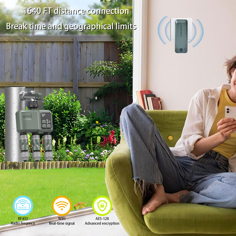 Tuya Wifi+RF433 3-outlet water - огляд і ціна Smart Garden Water Timer