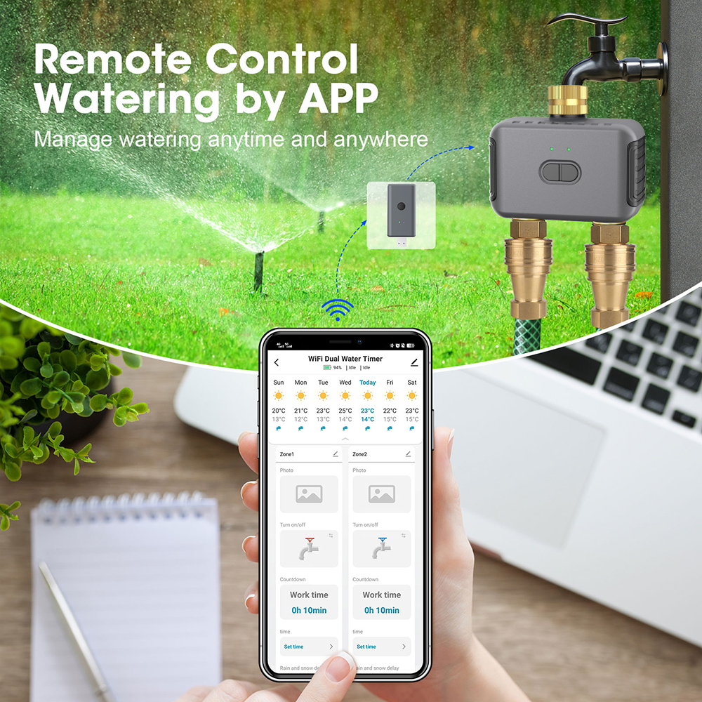 Tuya 2 Zone Watering Timer Gar - огляд і ціна Smart Garden System